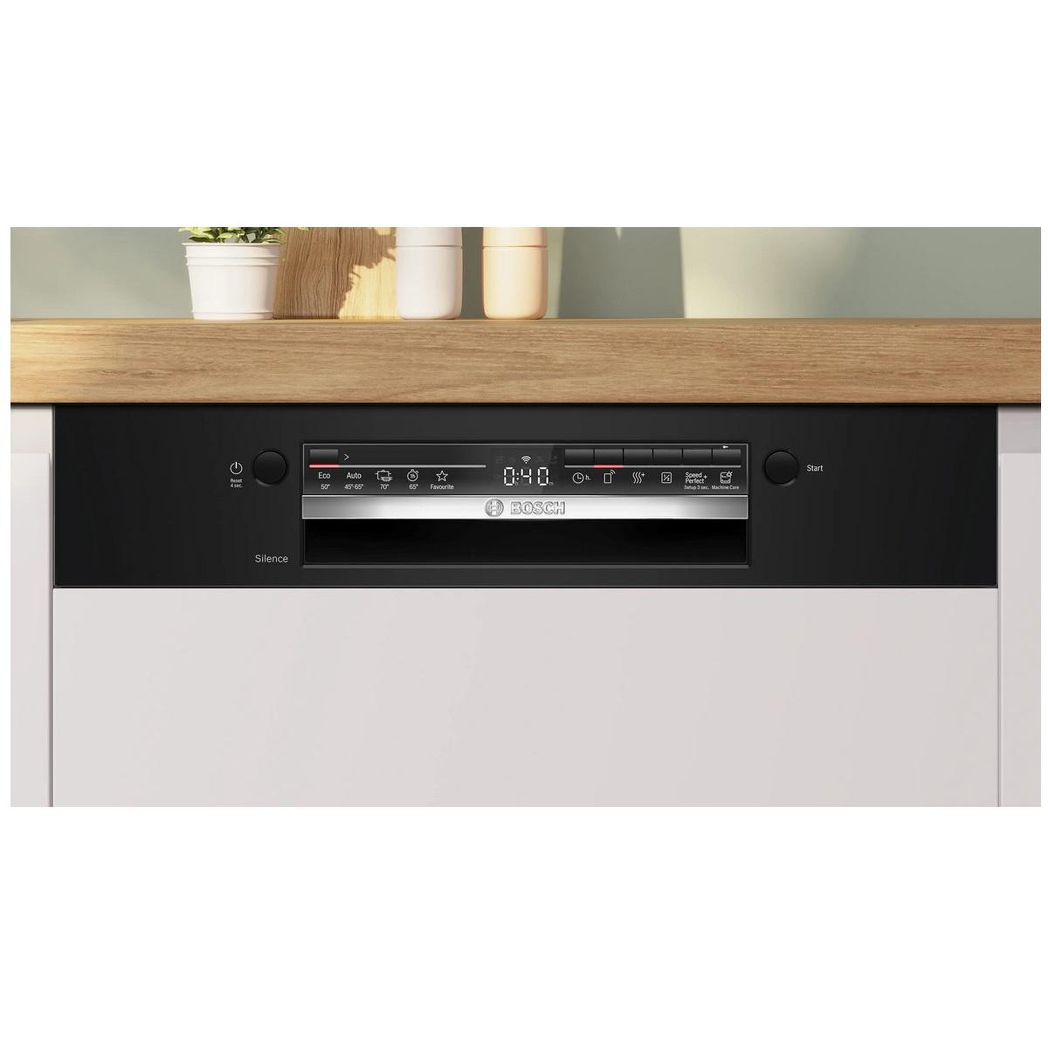 Voir la diapositive 3 : BOSCH Lave-vaisselle 60cm 13 couverts 46db intégrable avec bandeau noir - smi2htb06e