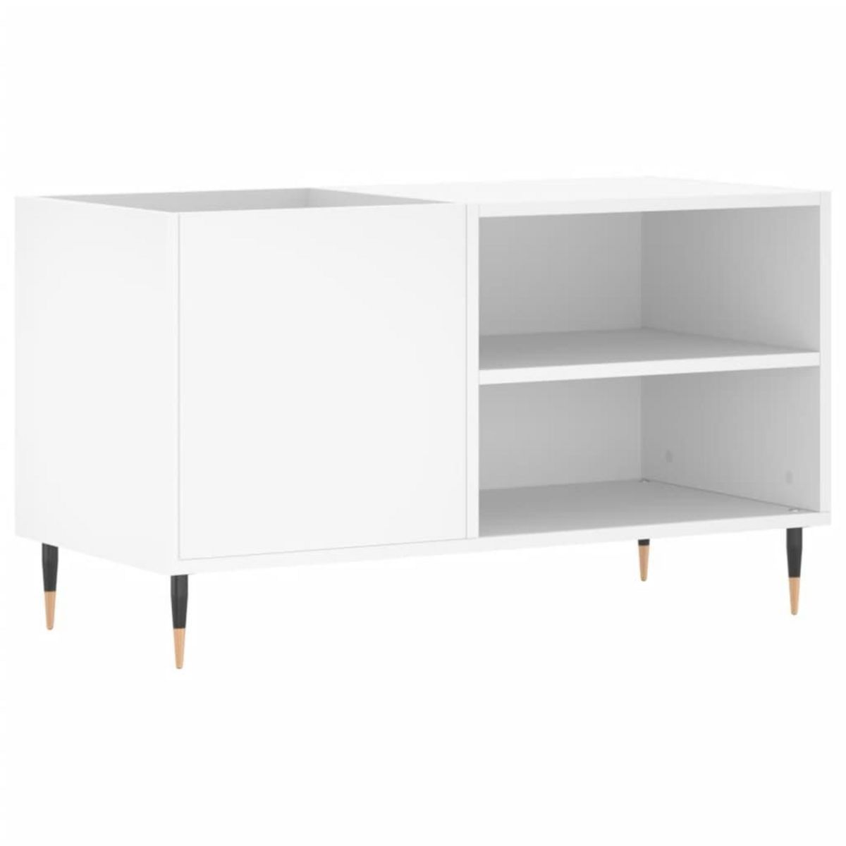 VIDAXL Armoire a disques blanc 85x38x48 cm bois d'ingenierie