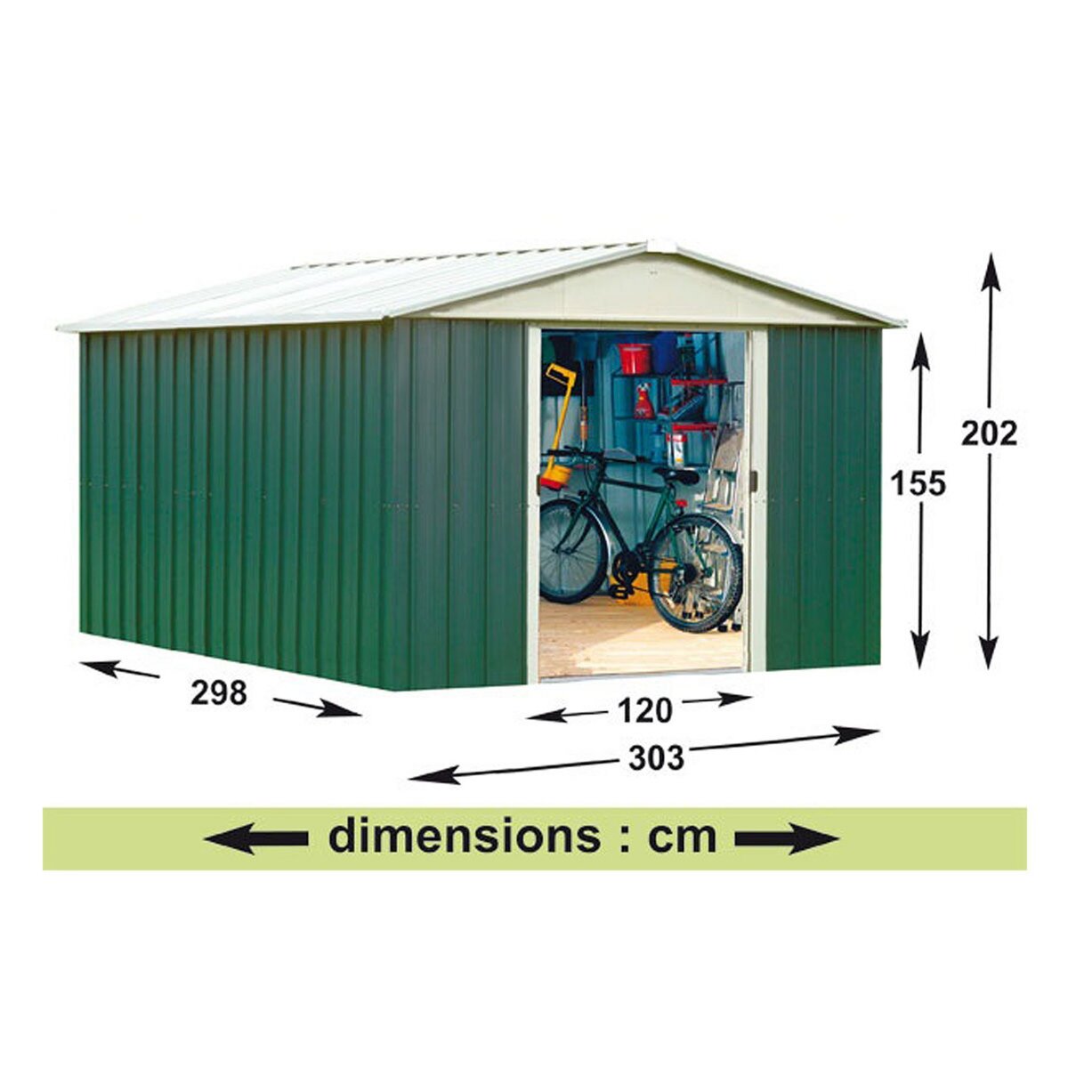 Yardmaster Abri de jardin métal - 7,9m² - ALTA