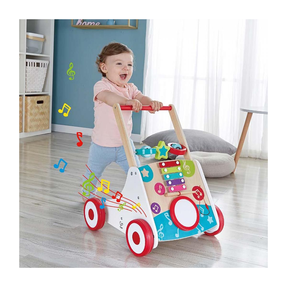 Hape Trotteur musical pour enfants - Aidez votre bébé à marcher en s'amusant
