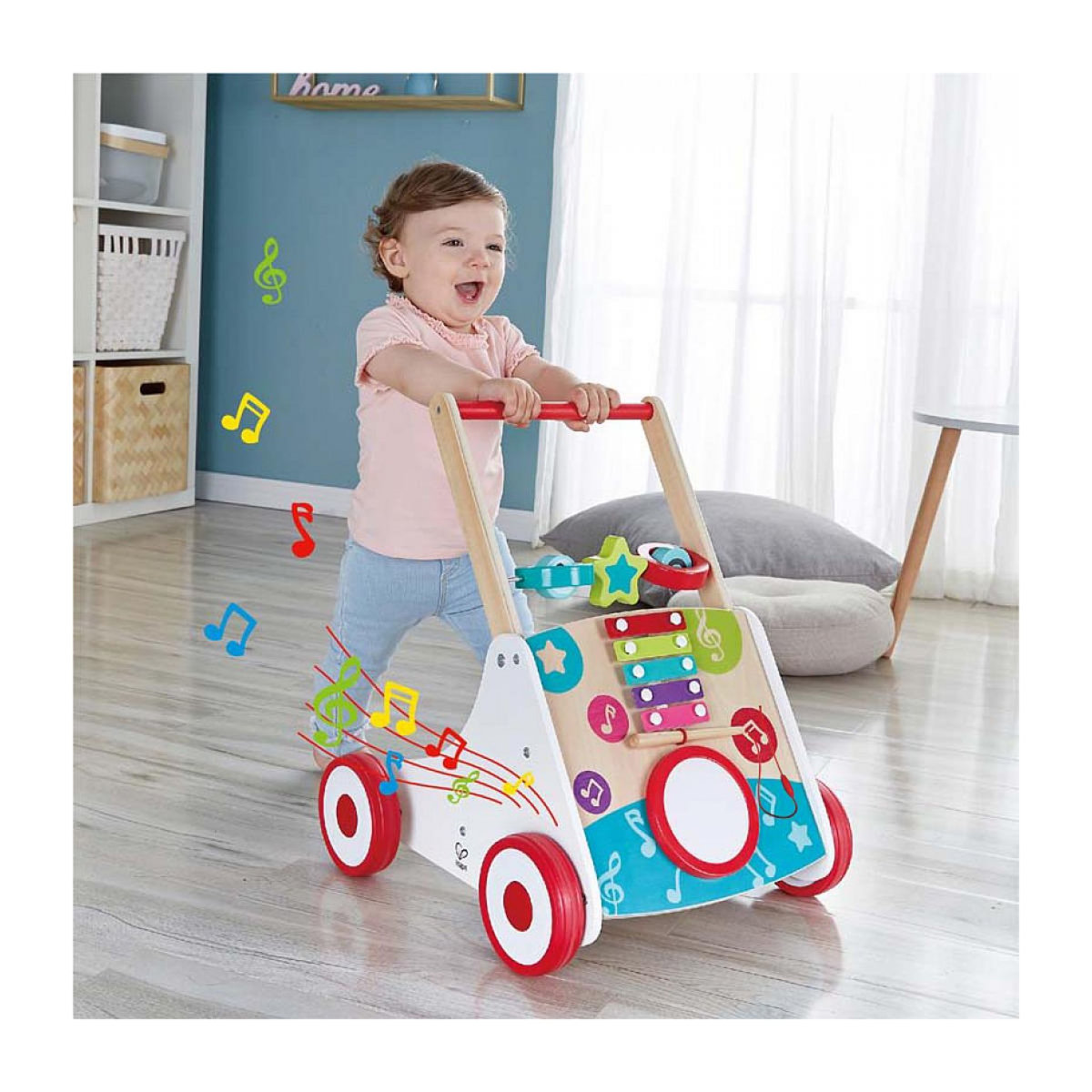 Hape Trotteur musical pour enfants - Aidez votre bébé à marcher en s'amusant