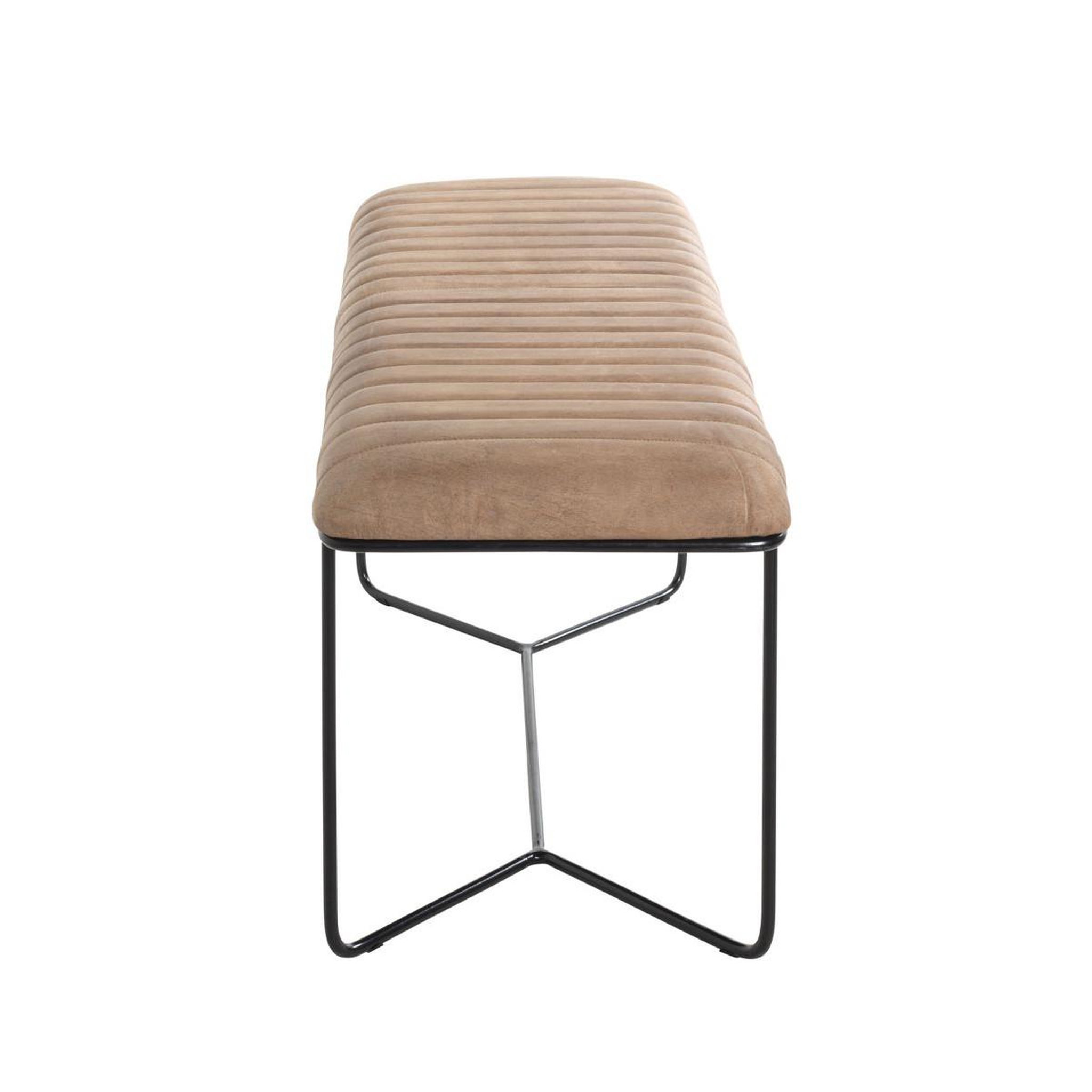 Voir la diapositive 3 : Paris Prix Banc en cuir design  linor  100cm marron & noir