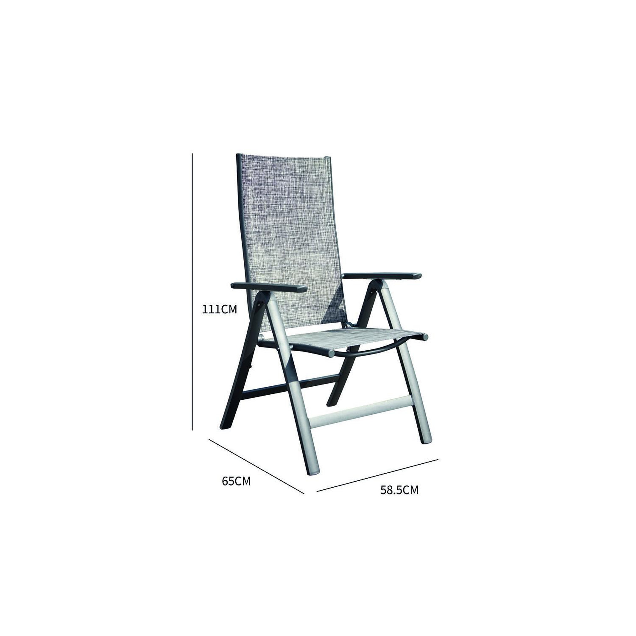 Voir la diapositive 4 : CONCEPT USINE Lot de 2 fauteuils aluminium et toile pvc berena