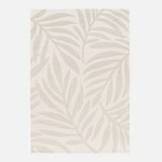 SWEEEK Tapis intérieur/extérieur motif végétal crème et beige polyester recyclé Kate. Coloris disponibles : Beige