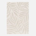 SWEEEK Tapis intérieur/extérieur motif végétal crème et beige polyester recyclé Kate. Coloris disponibles : Beige