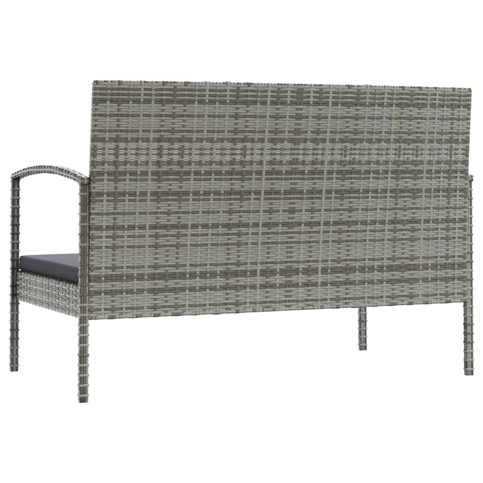 Voir la diapositive 5 : VIDAXL Salon de jardin 8 pcs avec coussins resine tressee gris