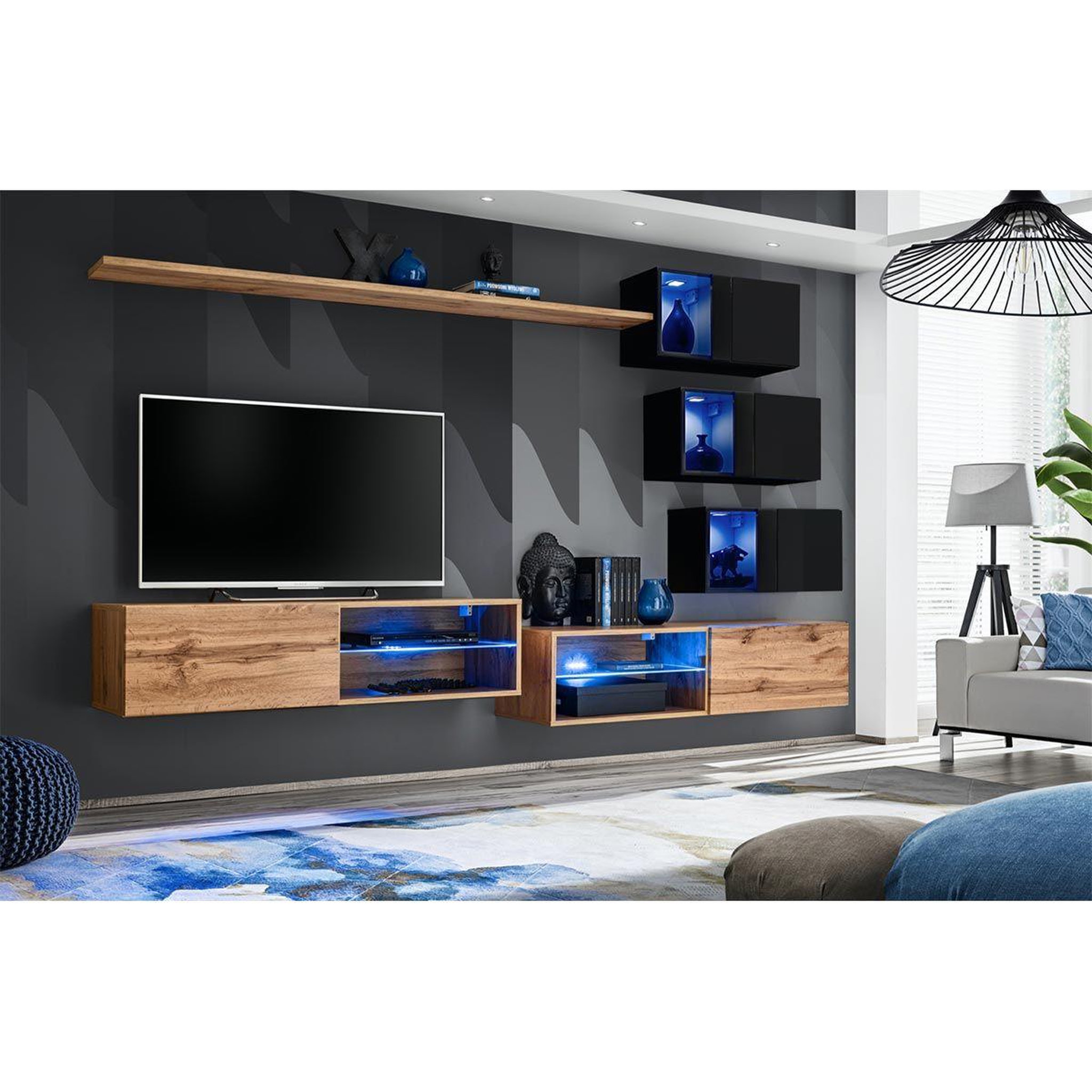 Voir la diapositive 2 : Paris Prix Ensemble meuble tv  switch xxiv  250cm naturel & noir