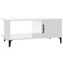 Voir la diapositive 2 : VIDAXL Table basse Blanc brillant 90x50x40 cm Bois d'ingenierie