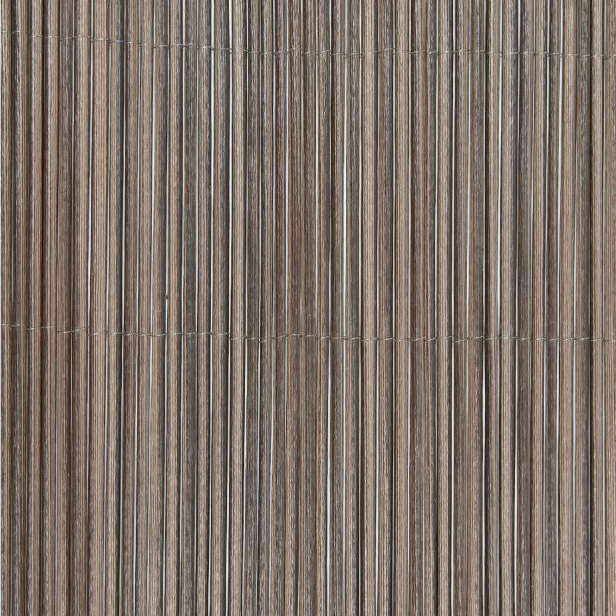 Voir la diapositive 2 : Nortene Canisse synthétique, imitation osier naturel fency wick - marron - 1,5 x 3 m