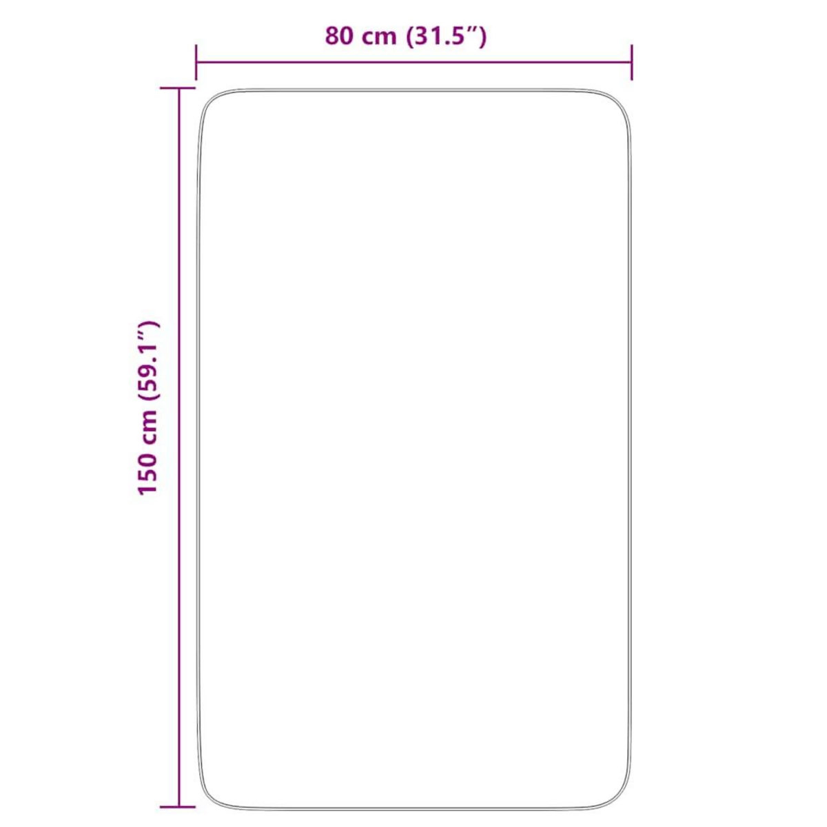 VIDAXL Tapis Shaggy a poils longs NAVARRA rose poudre 80x150 cm