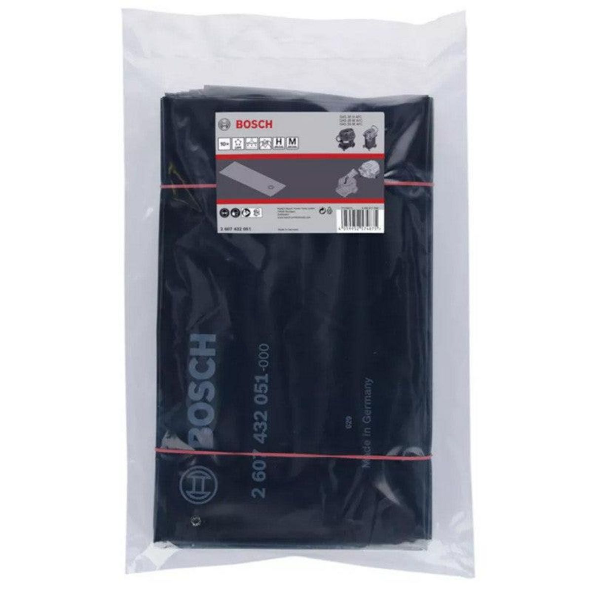 BOSCH Lot de 10 sacs d'aspirateur BOSCH 2607432051 - Jetables - Pour GAS35-55 H/M AFC