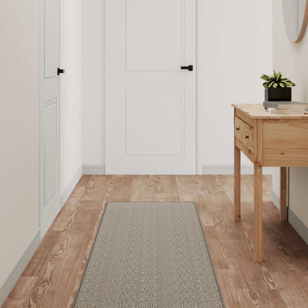 VIDAXL Tapis de couloir aspect sisal taupe 50x200 cm