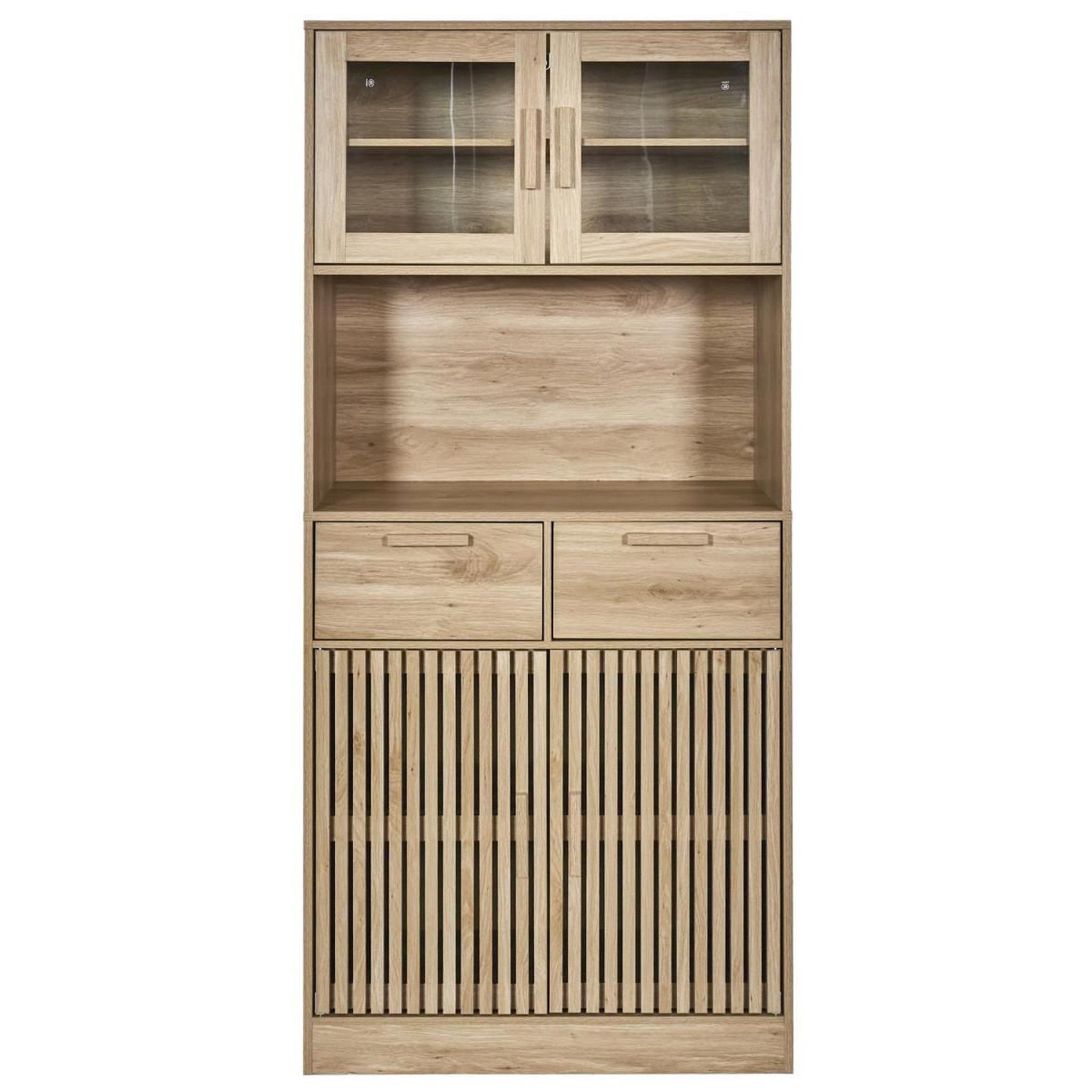 Voir la diapositive 2 : The Home Deco Factory Buffet de cuisine design  klaus  172cm marron