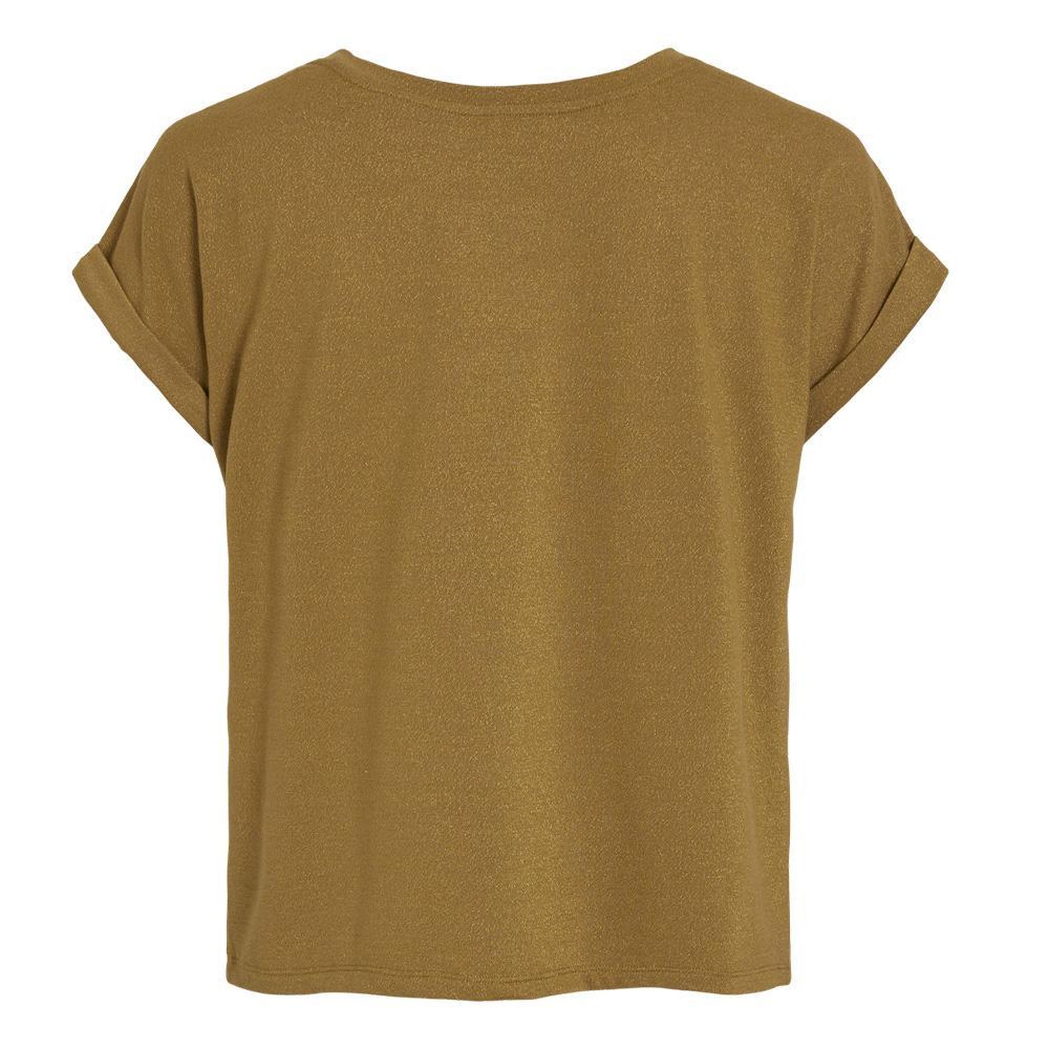 Voir la diapositive 2 : Vila T-Shirt Marron Femme Vila Luxi