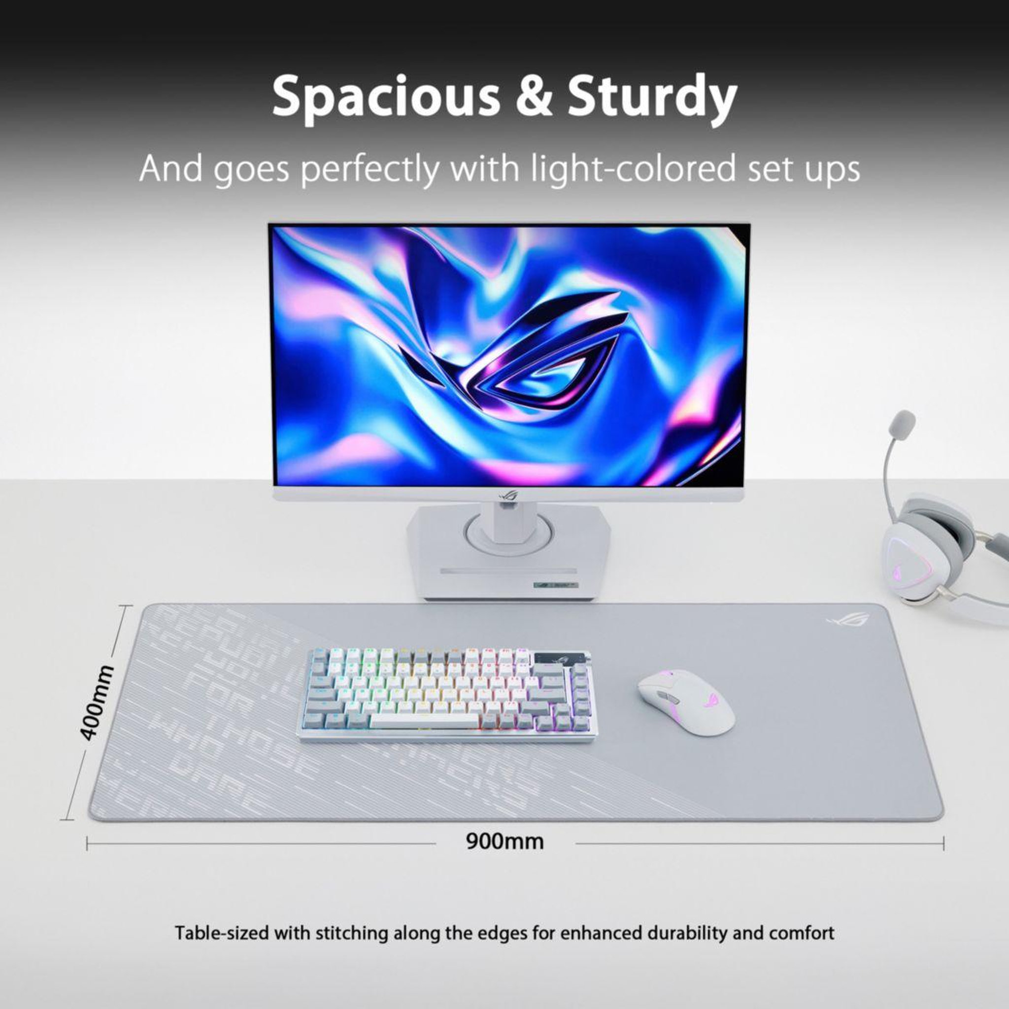 Voir la diapositive 5 : ASUS Tapis de souris rog scabbard ii artic gray xxl