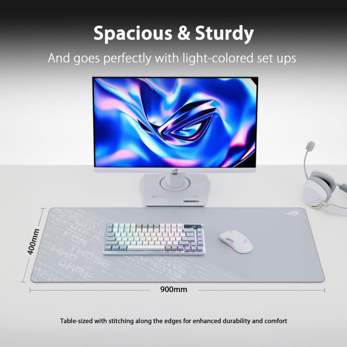 ASUS Tapis de souris ROG Scabbard II Artic Gray XXL
