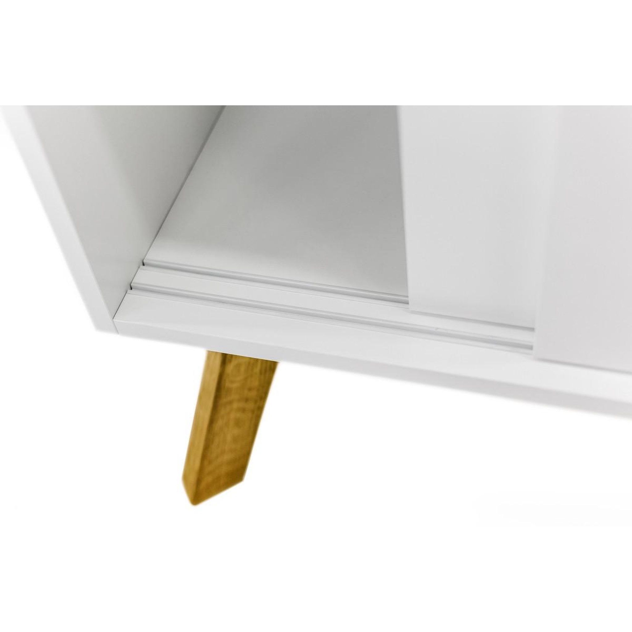 Voir la diapositive 6 : Paris Prix Buffet 3 tiroirs & 2 portes  kensal  149cm chêne & blanc