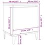 Voir la diapositive 6 : VIDAXL Tables de chevet avec pieds en metal chene marron 40x30x50 cm