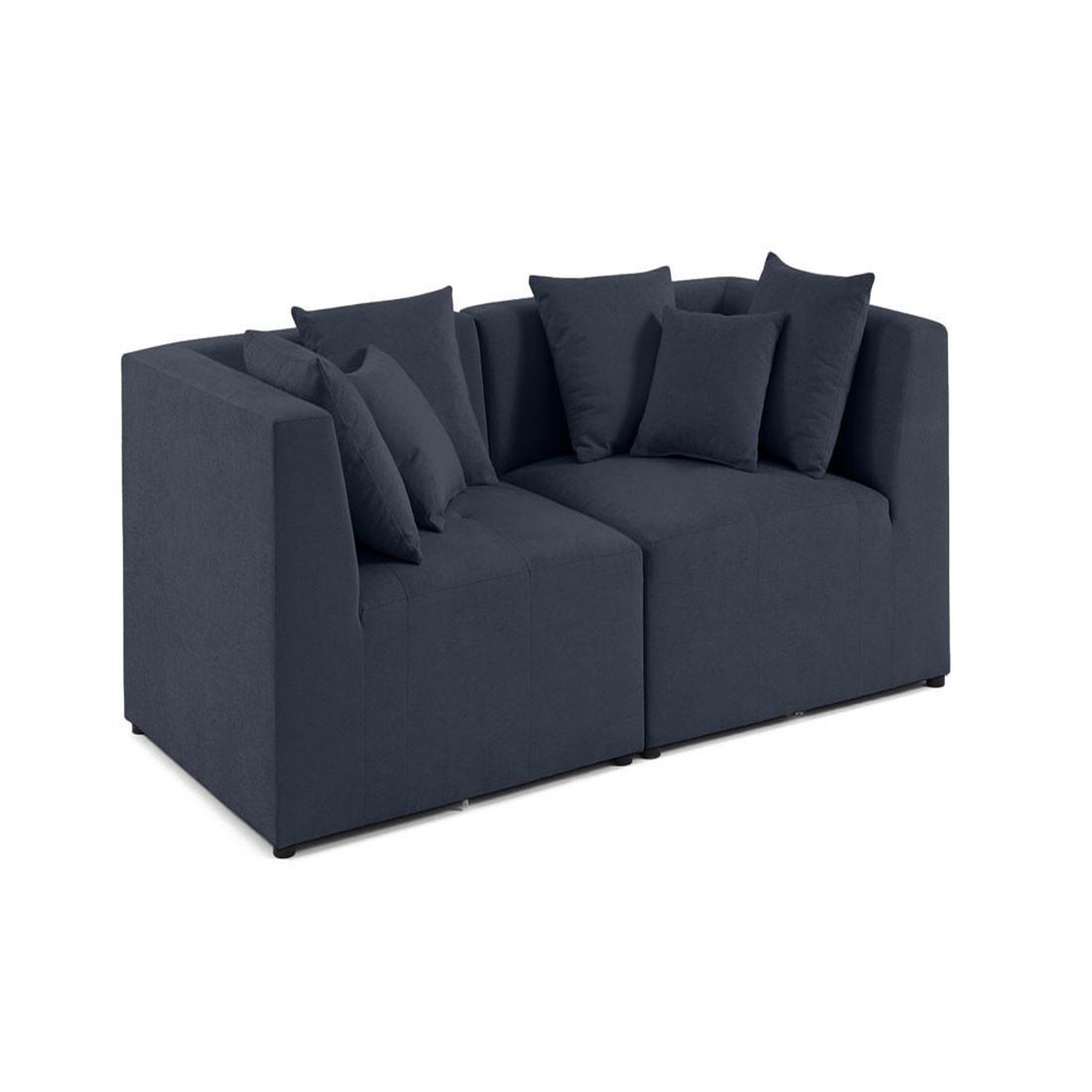 Voir la diapositive 2 : LISA DESIGN Amalfi - canapé modulable 2 places - en tissu