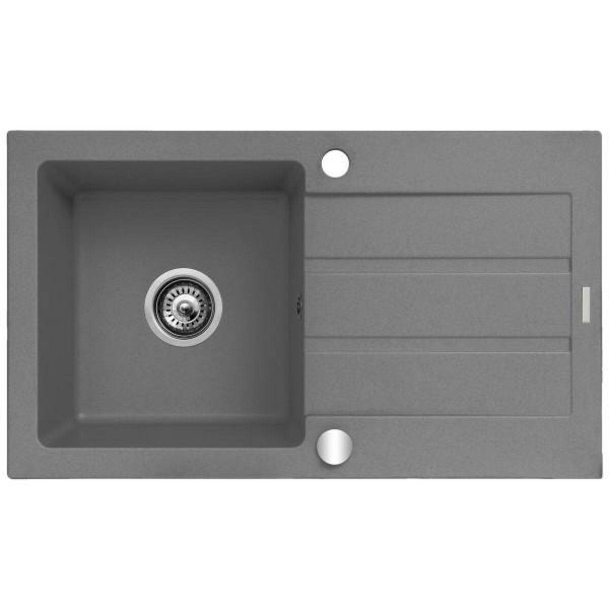 MARKET24 Évier simple Maidsinks 76 x 44 cm Gris
