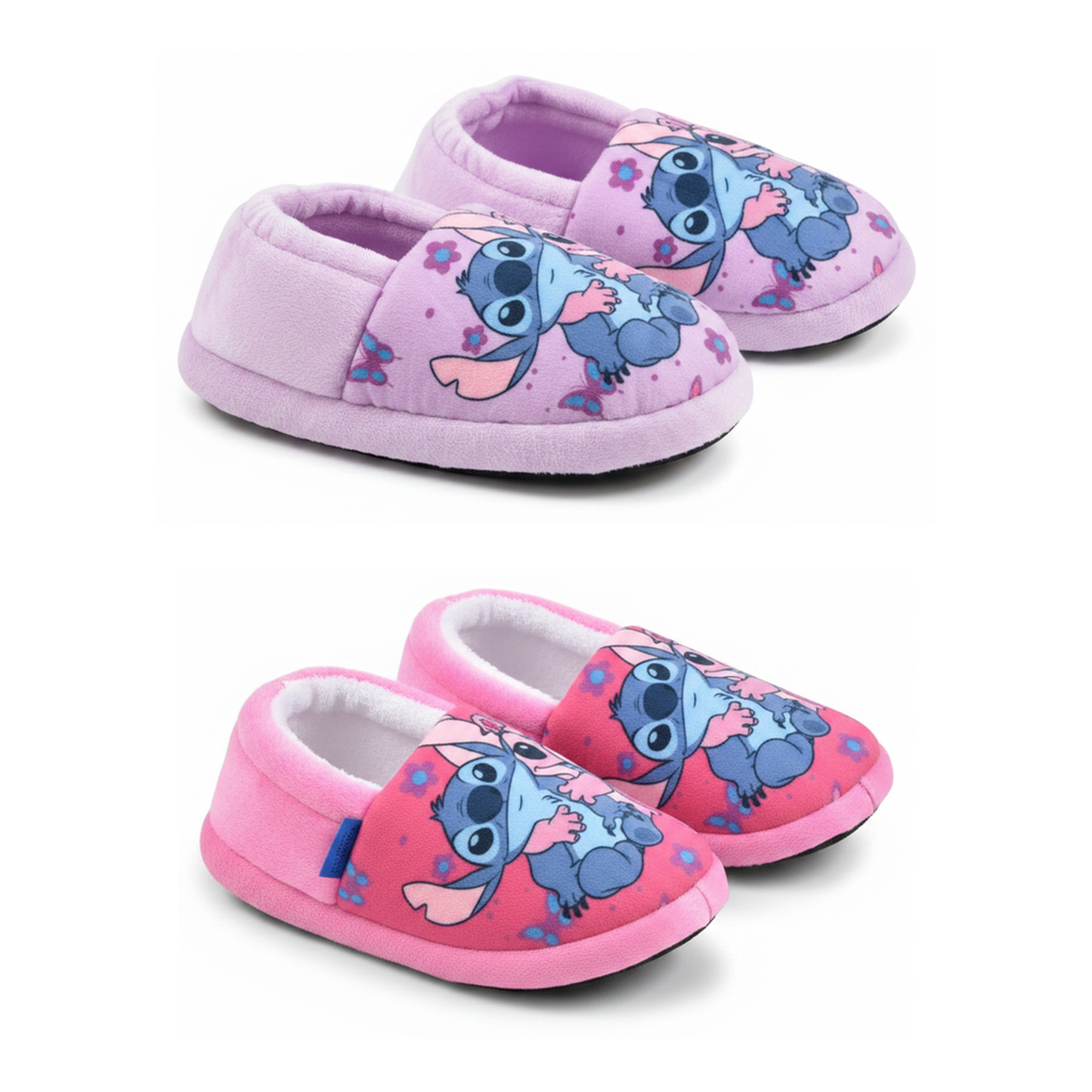 Voir la diapositive 3 : DISNEY Ozabi pack 2 paires chaussons fille disney stitch fourrés antidérapants