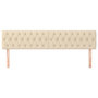 Voir la diapositive 3 : VIDAXL Tetes de lit 2 pcs Creme 100x7x78/88 cm Tissu