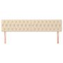 Voir la diapositive 3 : VIDAXL Tetes de lit 2 pcs Creme 100x7x78/88 cm Tissu