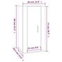 Voir la diapositive 6 : VIDAXL Meuble TV mural Chene sonoma 40x34,5x80 cm
