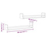 Voir la diapositive 6 : VIDAXL Etageres murales avec barres 2 pcs chene sonoma 80x16x14 cm