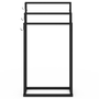 Voir la diapositive 3 : ID MARKET Porte-serviettes sur pied 3 niveaux DALLAS métal noir design industriel