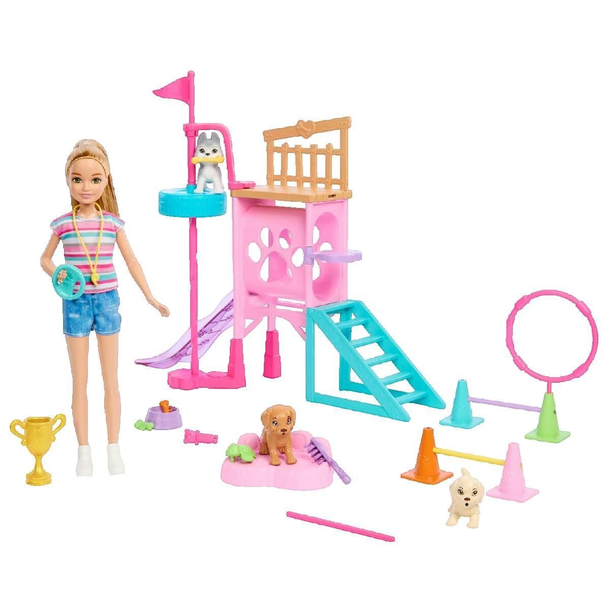 MATTEL Poupée Barbie Stacie avec set de jeu et accessoires multicolores