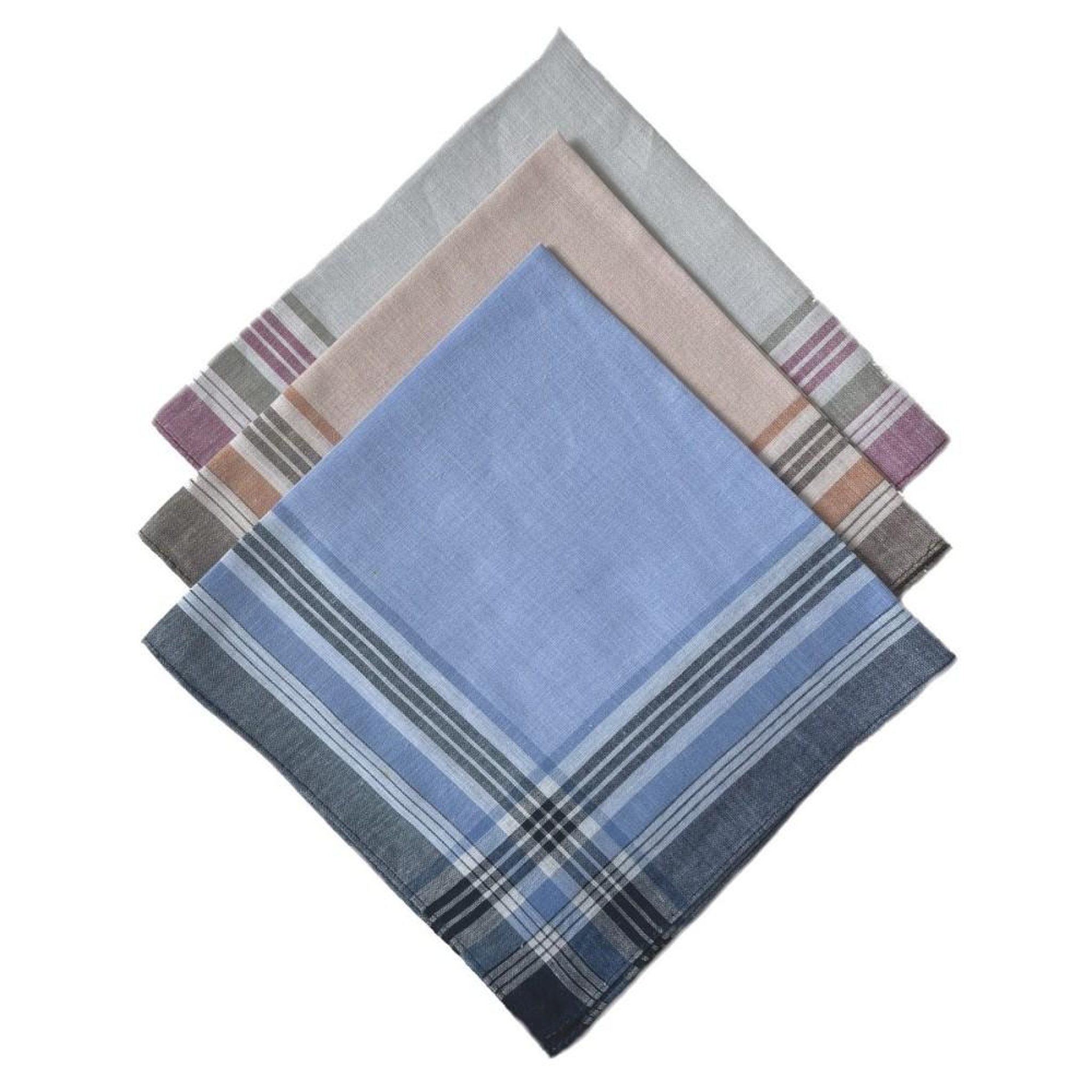 VANDERSICKEL Lot de 12 mouchoirs Homme 40x40cm 100% coton