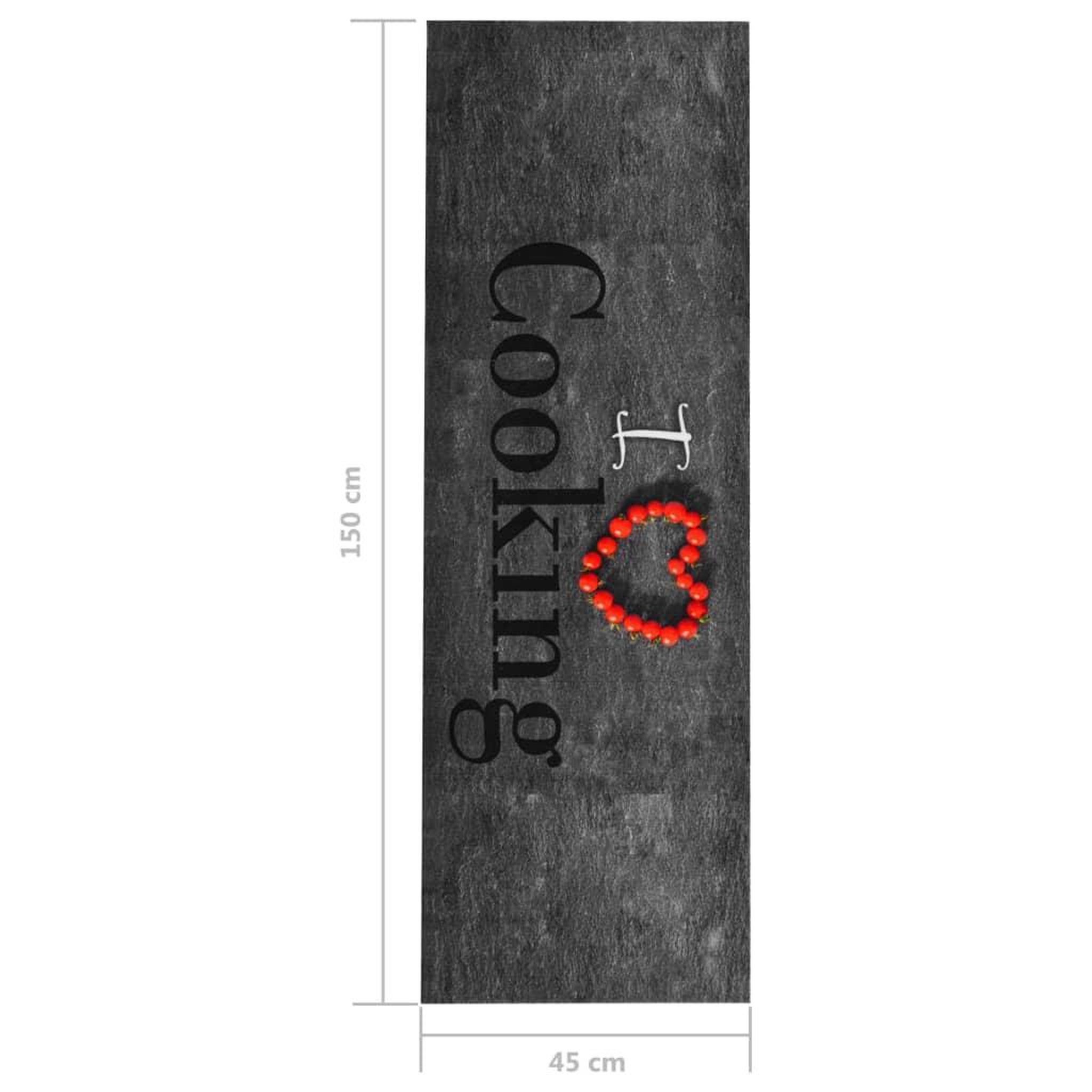 Voir la diapositive 6 : VIDAXL Tapis de sol de cuisine lavable Cooking 45x150 cm