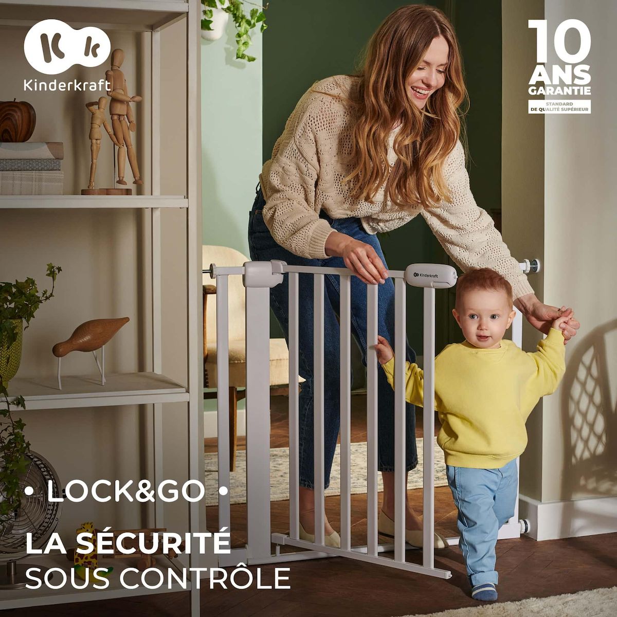 KINDERKRAFT Barriere de securite sans percage ouverture jusqua 90 degres