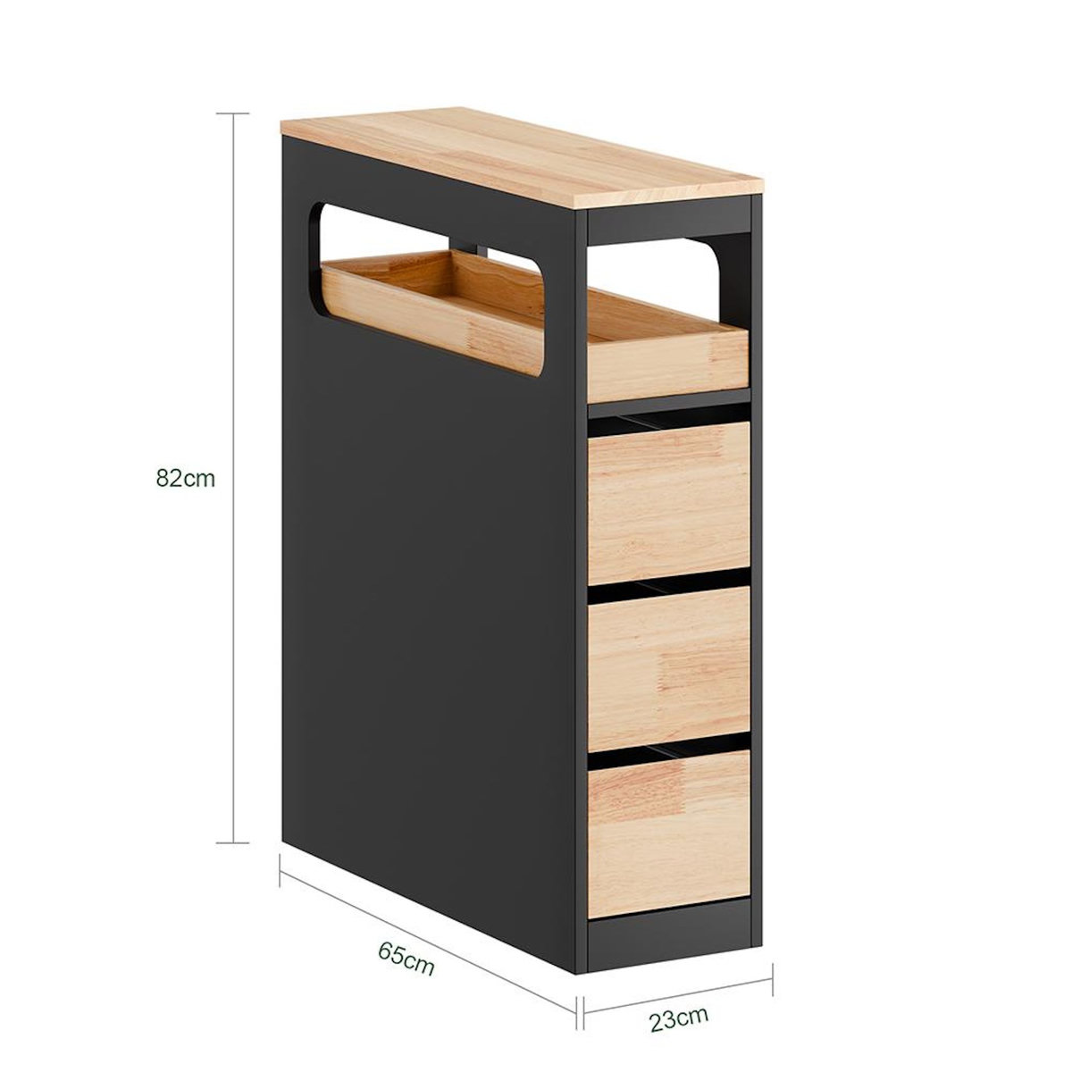 SOBUY SoBuy - Meuble bas de salle de bain à 4 tiroirs - Nordique - BZR54-II