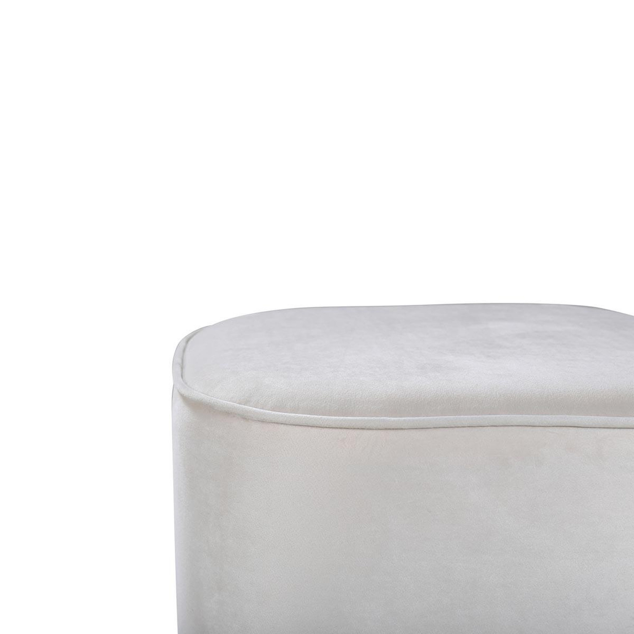 Voir la diapositive 4 : Paris Prix Pouf en velours  piff  44cm beige