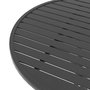 Voir la diapositive 4 : OUTSUNNY Table de jardin ronde Ø 66 cm acier plateau à lattes noir