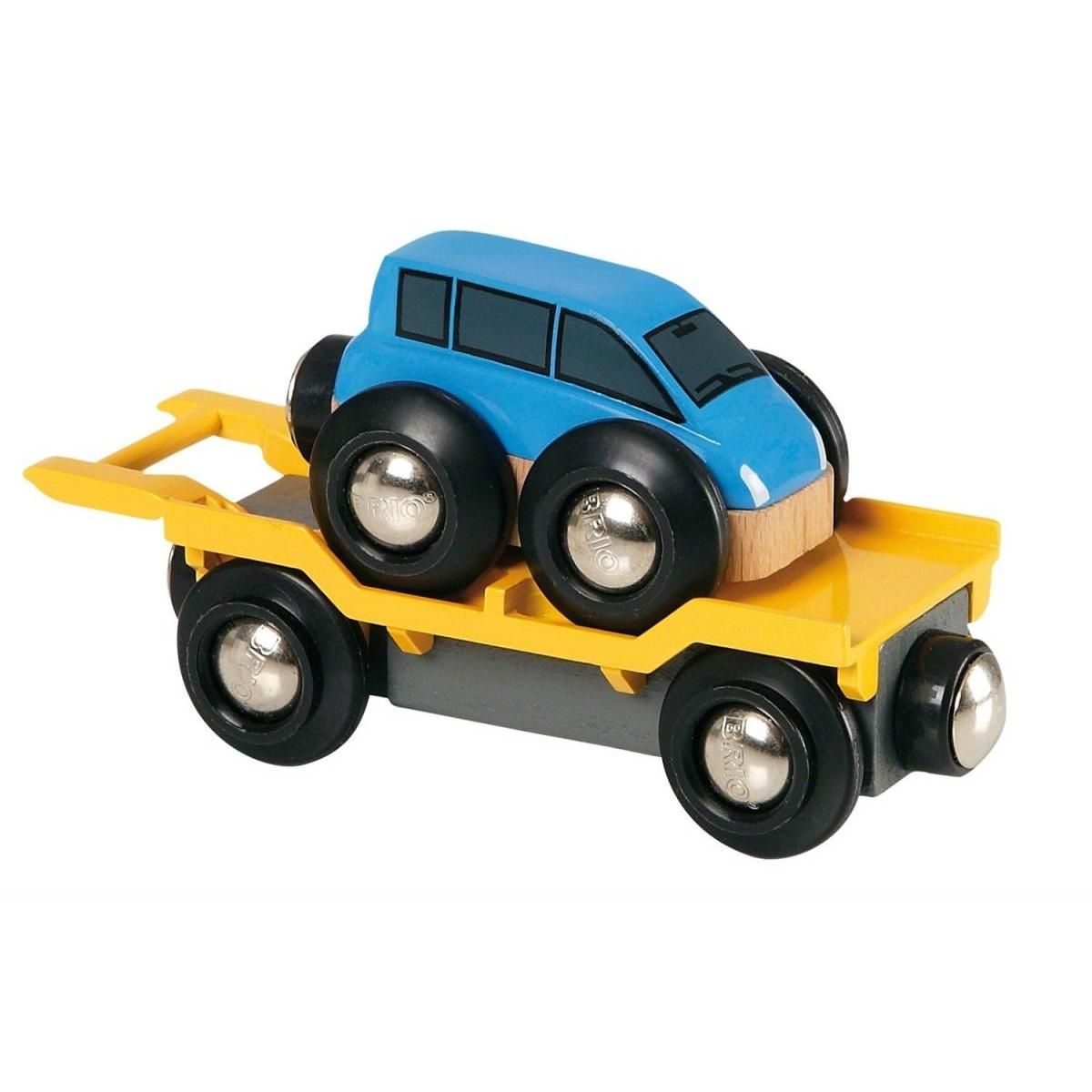 Brio 33577 Wagon transport de voiture avec rampe