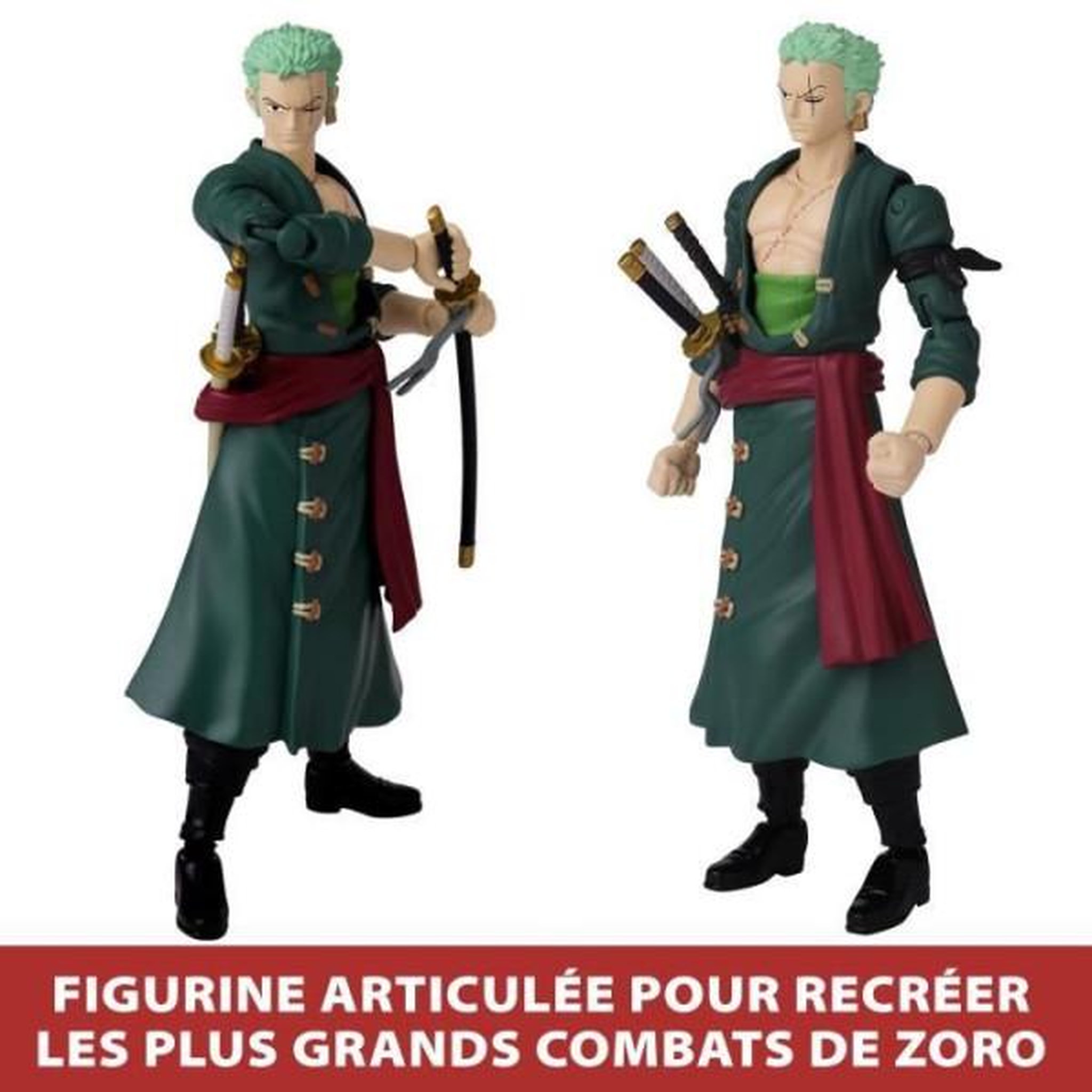 Voir la diapositive 3 : BANDAI Figurine Anime Heroes 17 cm - Roronoa Zoro - BANDAI One Piece
