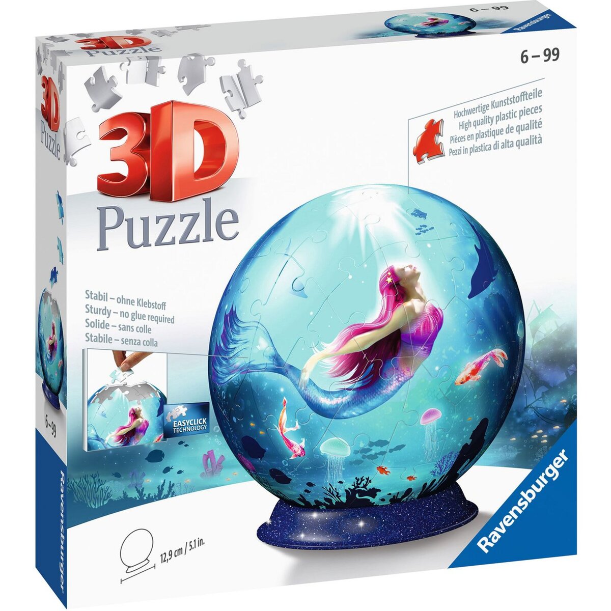 RAVENSBURGER Puzzle 3D Ball 72 pièces - Les sirènes