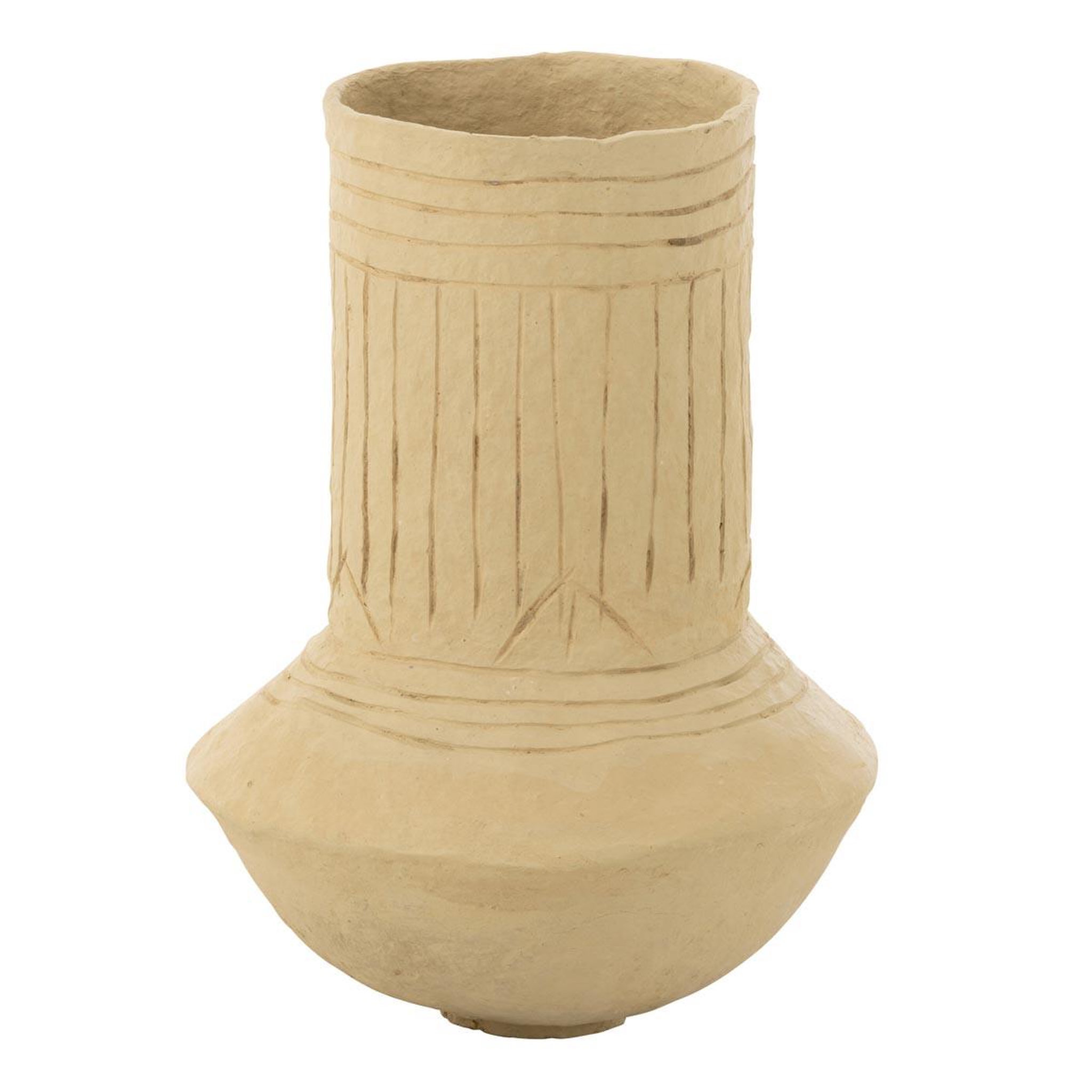 J-LINE Pot déco en papier mâché  gada  60cm naturel