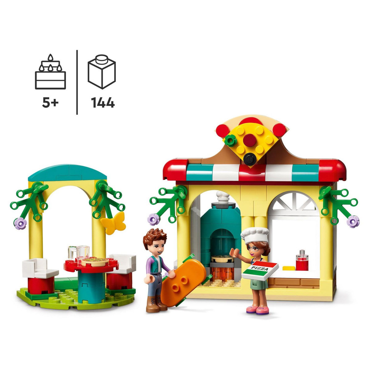 LEGO  Friends 41705 Pizzeria Heartlake City, Jouet de Construction de Restaurant, Inclut la Mini-Poupée Olivia