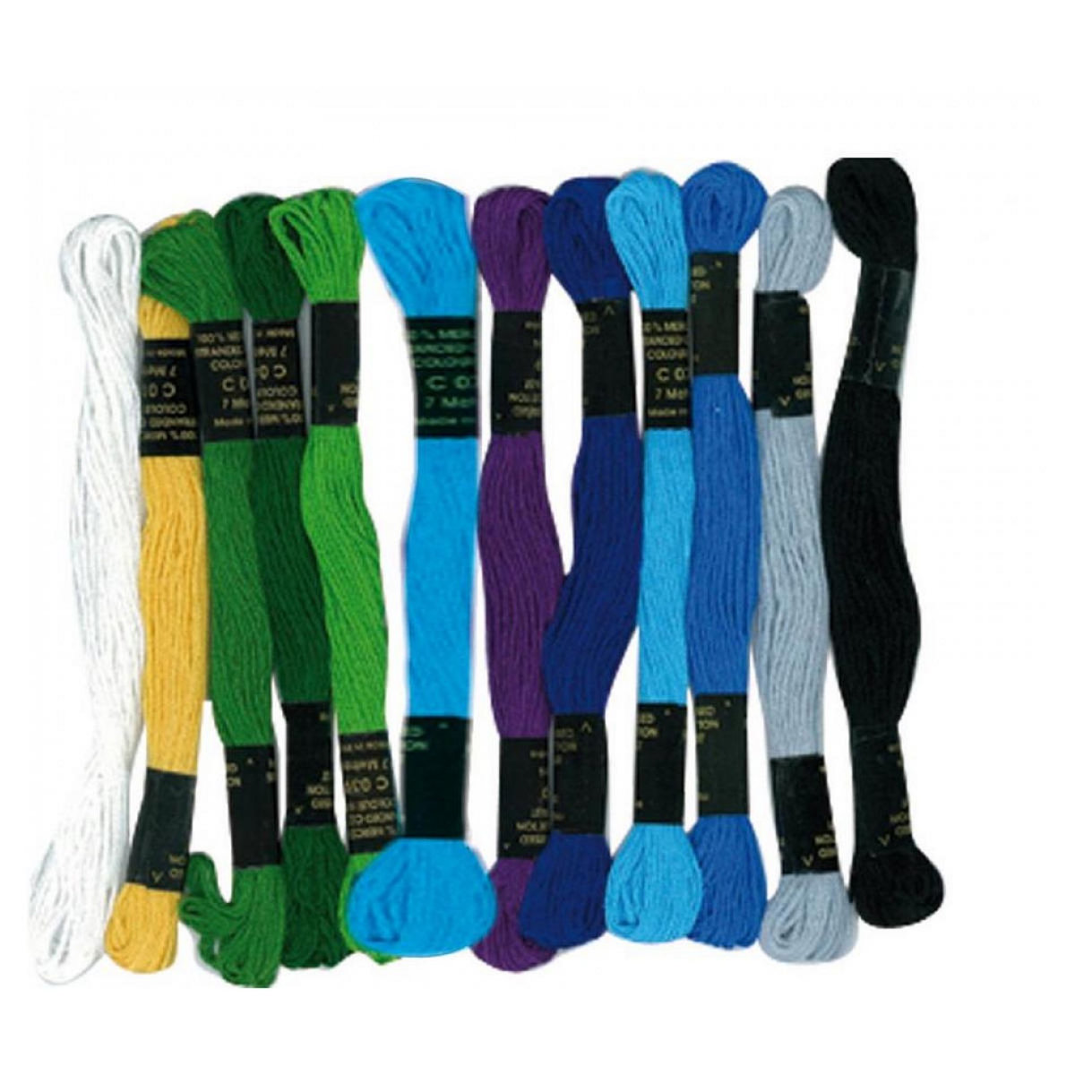 Graine créative Sachet 12 echevettes - 7m fils Mers du sud - Bracelets bresiliens