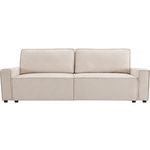 Habitat et Jardin Canapé droit convertible en tissu chenille  Montaigne  - 3 places -  Beige