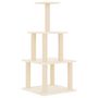 Voir la diapositive 2 : VIDAXL Arbre a chat avec griffoirs en sisal creme 111 cm