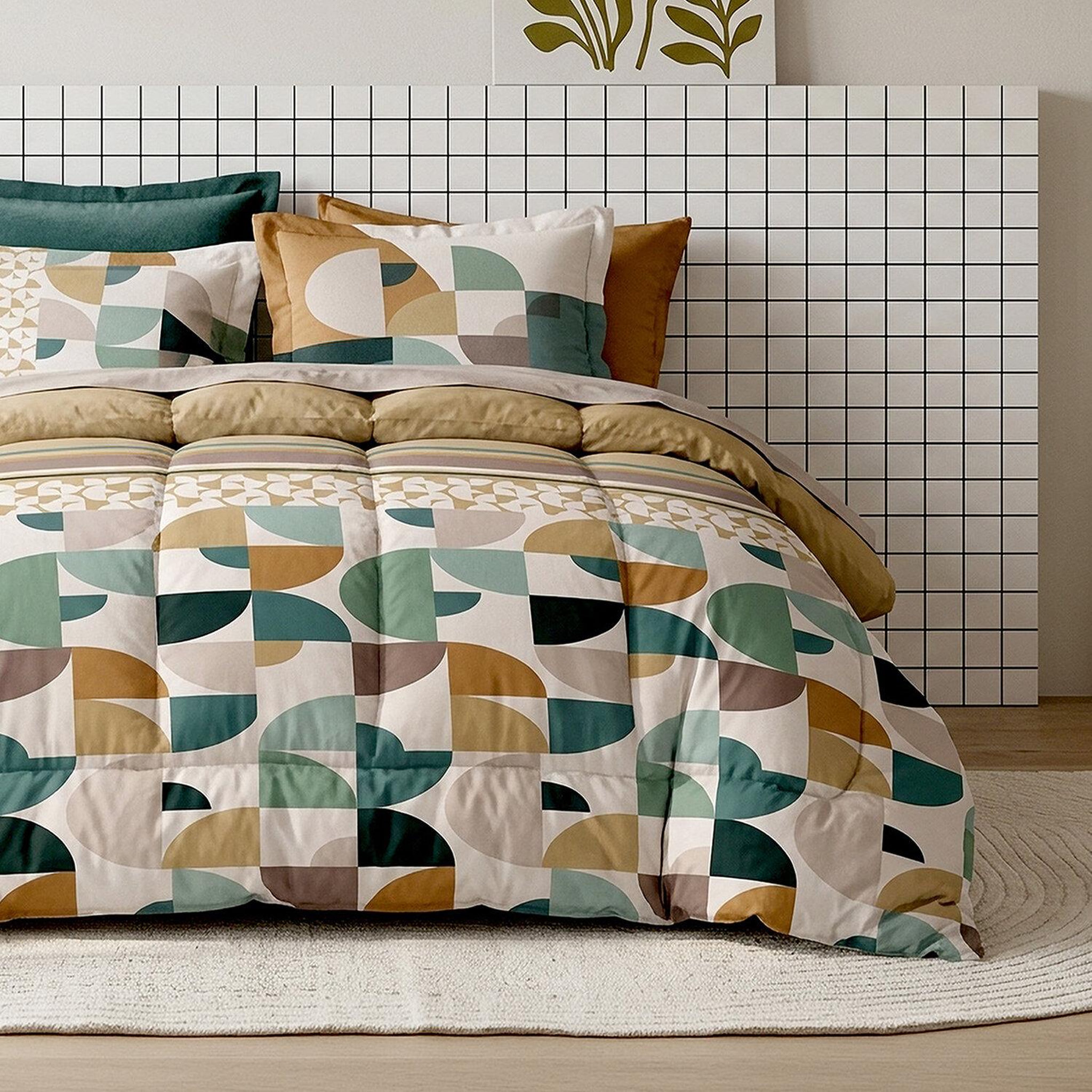 Voir la diapositive 4 : ATELIER DU COTON Parure housse de couette en coton 57 fils addict