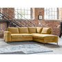 Voir la diapositive 1 : BEST MOBILIER Lilly - canapé d'angle droit - 5 places - convertible - en velours