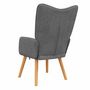 Voir la diapositive 5 : VIDAXL Chaise de relaxation Gris fonce Tissu