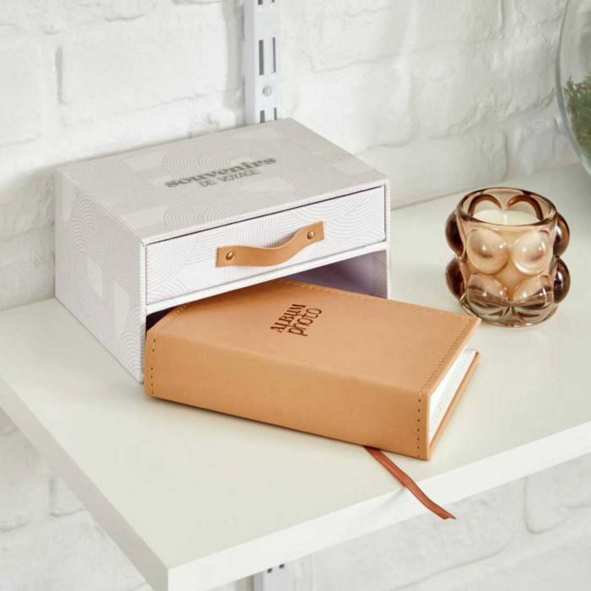 ATMOSPHERA Coffret Album Photo  Sky  18cm Beige