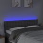 Voir la diapositive 3 : VIDAXL Tete de lit a LED Gris fonce 144x5x78/88 cm Tissu